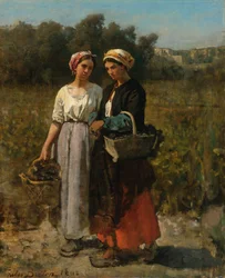 Two Young Women at the Grape Harvest